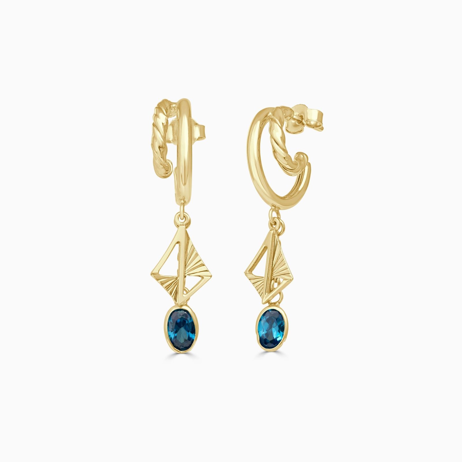 18K Yellow Gold KITE Earrings (5.00g)